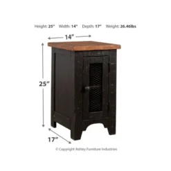 Valebeck Chair Side End Table Black/Brown - Signature Design By Ashley -Living Space Shop GUEST 367305c5 63fe 4d28 ac2f 9e001936a90b