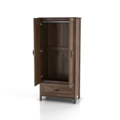 Nurembo 1 Drawer Wardrobe Closet Distressed Walnut - HOMES: Inside + Out -Living Space Shop GUEST 37113192 5b8f 44c0 8882 607b7ccd5949