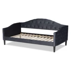 Benjamin Velvet Fabric Upholstered And Wood Daybed - Baxton Studio -Living Space Shop GUEST 379eb5db 2e57 4c7d 8189 4b2b3bf4cfda