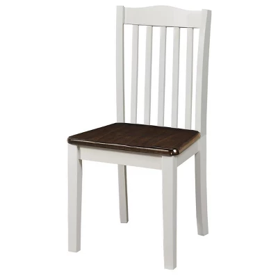 5pc Shiloh Rustic Dining Set - Creamy White-Rustic Mahogany - Dorel Living 3 5pc Shiloh Rustic Dining Set - Creamy White-Rustic Mahogany - Dorel Living - Image 3