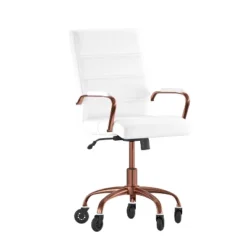 Flash Furniture Camilia Mid-Back Executive Swivel Office Chair With Arms, And Transparent Roller Wheels -Living Space Shop GUEST 38a08a0d 4ae4 4b68 be12 011391df3499