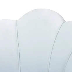 Cinzia Velvet Upholstered Seashell Shaped Accent Chair - Baxton Studio -Living Space Shop GUEST 38c3a845 4a12 4a3b 9605 f5e33598a971