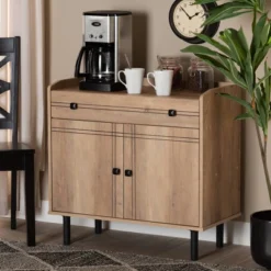 Patterson Wood 2 Door Kitchen Storage Cabinet Oak Brown - Baxton Studio -Living Space Shop GUEST 3a9a2ab7 3dfb 4840 a083 bf04992b7d98
