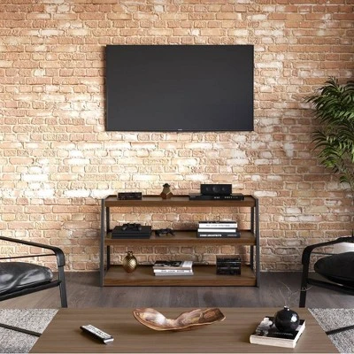 Hawkins Metal/Wood TV Stand For TVs Up To 50" Dark Brown - WyndenHall 1 Hawkins Metal/Wood TV Stand For TVs Up To 50" Dark Brown - WyndenHall