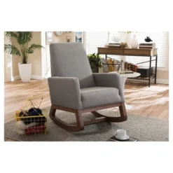 Yashiya Mid - Century Retro Modern Fabric Upholstered Rocking Chair - Baxton Studio 7 Yashiya Mid - Century Retro Modern Fabric Upholstered Rocking Chair - Baxton Studio -Living Space Shop GUEST 3d862a91 df19 413e b883 54939ac34490