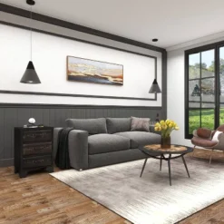 Traditional Wood And Faux Leather Cabinet Dark Brown - Olivia & May -Living Space Shop GUEST 3d9b0a0d 701e 487c aecd cc12423999a8