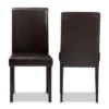 Set Of 2 Mia Modern And Contemporary Faux Leather Upholstered Dining Chairs Dark Brown - Baxton Studio