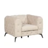 Modern Velvet Upholstered Accent Sofa Chair With Button Tufted Back-ModernLuxe