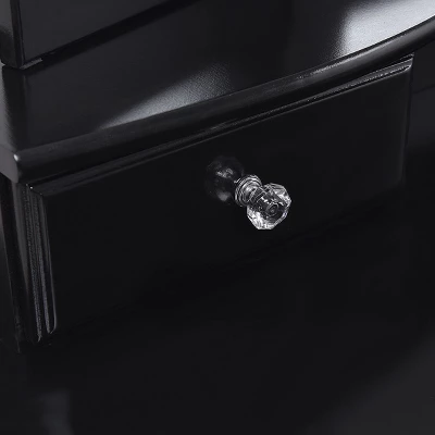 Tangkula Removable Tri-folding Mirror Vanity Table Unit Makeup Set W/ Stool & 4 Drawers 5 Tangkula Removable Tri-folding Mirror Vanity Table Unit Makeup Set W/ Stool & 4 Drawers - Image 5