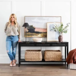 East Bluff Woven Drawer Console Table - Threshold™ Designed With Studio McGee -Living Space Shop GUEST 3fbfc6cc 1762 479f 85f6 5816e3ff493f