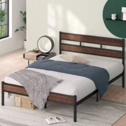 Roman Bamboo And Metal Platform Bed Frame Brown - Zinus -Living Space Shop GUEST 4009c9f4 326c 4f69 a0ad 936ecfb3d7a1