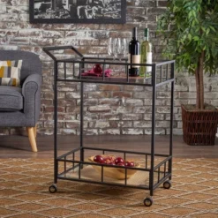 Falon Modern Glam Bar Cart - Christopher Knight Home