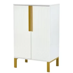 23.7" Freestanding Tipping Shoe Cabinet With Adjustable Shelves - ModernLuxe -Living Space Shop GUEST 409c8375 0a3e 4b15 8324 0b4f52fa78b9