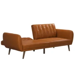 Brittany Futon Convertible Sofa Faux Leather - Novogratz -Living Space Shop GUEST 40a10571 5602 45e5 b4ce 51fdab4a283b