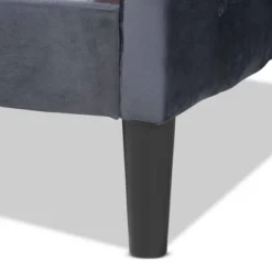 Benjamin Velvet Fabric Upholstered And Wood Daybed - Baxton Studio -Living Space Shop GUEST 40d1e504 2e22 442e b9ea 1c021c697ad1