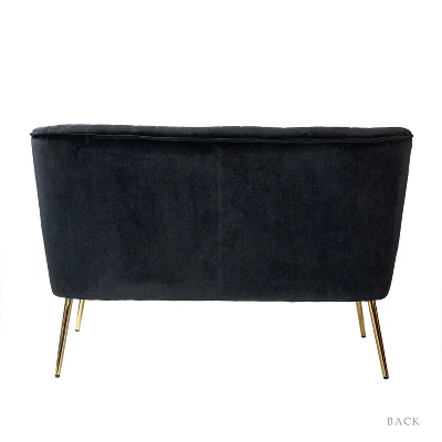 Velvet Nicolas Loveseat Sofa | Karat Home 7 Velvet Nicolas Loveseat Sofa | Karat Home - Image 7