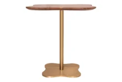 Inmod Bodhi Wood Side Table Gold/Walnut -Living Space Shop GUEST 41626c4f 22dc 4047 a6f0 bbfc23dd27d6