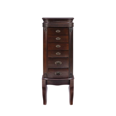 Verona Italian Influenced Jewelry Armoire Espresso - Powell Company 3 Verona Italian Influenced Jewelry Armoire Espresso - Powell Company - Image 3