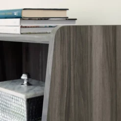 70" Harvey Park Narrow 3 Shelf Narrow Bookcase Jet Acacia - Sauder