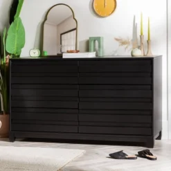 Ilya Solid Wood Modern Panel Front 6 Drawer Dresser - Saracina Home 22 Ilya Solid Wood Modern Panel Front 6 Drawer Dresser - Saracina Home -Living Space Shop GUEST 4253131c c54b 4d02 a982 7437557ea53a