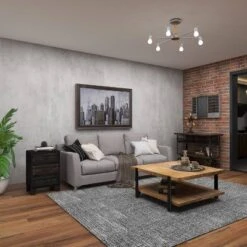 Traditional Wood And Faux Leather Cabinet Dark Brown - Olivia & May -Living Space Shop GUEST 42c00ba3 55bc 49d1 a0f0 cde4508ac5c9