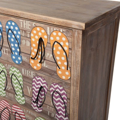 Key West Three Drawer Chest Flipflop Design Gray - StyleCraft 5 Key West Three Drawer Chest Flipflop Design Gray - StyleCraft - Image 5