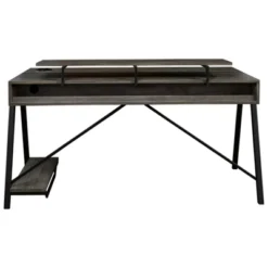 Barolli Gaming Desk Gunmetal - Signature Design By Ashley -Living Space Shop GUEST 43ae623d f747 45b6 aeb5 5643a90a7918