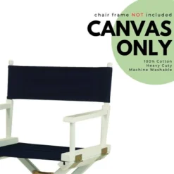 Extra Wide Director's Chair Replacement Canvas Wide Black - Flora Home -Living Space Shop GUEST 44208366 6ce3 4688 b17e 0787158dd7fa