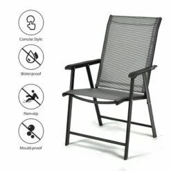 Costway 2PCS Folding Chairs Steel Frame Patio Garden Outdoor W/ Armrest & Footrest 13 Costway 2PCS Folding Chairs Steel Frame Patio Garden Outdoor W/ Armrest & Footrest -Living Space Shop GUEST 448e10cf aed8 4aab a11d 119ed132fa30