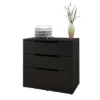 Next 3 Drawer Filing Cabinet Black - Nexera