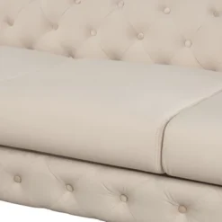 Modern Velvet Upholstered Accent Sofa Chair With Button Tufted Back-ModernLuxe -Living Space Shop GUEST 47a8ba26 3a6b 4565 94c4 bffad775fbef