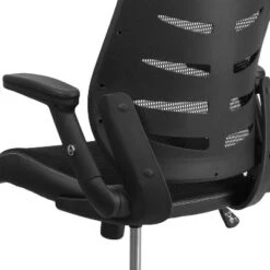 Emma And Oliver High Back Black Mesh Swivel Ergonomic Office Chair With Adjustable Flip-Up Arms -Living Space Shop GUEST 47dba6dd 3b09 487c 86a0 d3b4bd52bc09