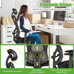 Costway Ergonomic High Back Mesh Office Chair W/ Adjustable Lumbar Support 17 Costway Ergonomic High Back Mesh Office Chair W/ Adjustable Lumbar Support -Living Space Shop GUEST 4842edd5 c30c 4716 90fe a6c690a23ba2