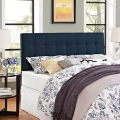 Full Lily Upholstered Fabric Headboard Navy - Modway -Living Space Shop GUEST 485ee2e7 484c 49ef 8c7a 869b3153c703