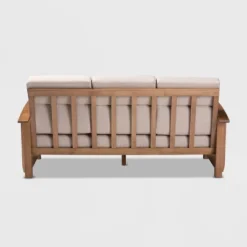 Charlotte Fabric Upholstered Wood 3 Seater Sofa Taupe/Brown - Baxton Studio -Living Space Shop GUEST 4927150c 676a 4b8a a848 5d52bb24b7d1