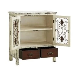Garrick 2Drawer Console Table Distressed OffWhite - Powell Company -Living Space Shop GUEST 497bf5b1 ce24 406f b888 1fc2d9249b76