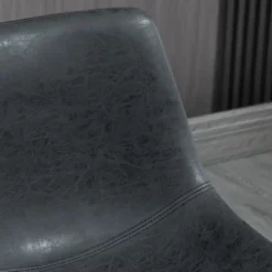 HOMCOM Counter Height Bar Stools Set Of 2, Vintage PU Leather Barstools With Footrest For Dining Room, Home Bar, Kitchen, Black -Living Space Shop GUEST 49df7c55 7a14 4de9 a38e f9a43079d97a