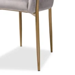 Ballard Velvet Fabric Upholstered Metal Dining Chair - Baxton Studio -Living Space Shop GUEST 4ad66103 296d 40dc a37d 5a416347ed30