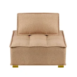 Cecily 31.50"W Square Oversized/Corner Faux Shearling Teddy Upholstered Seating Lounge Chair/Lazy Sofa With Removable Pillow-Maison Boucle -Living Space Shop GUEST 4af2a868 ce2e 4158 8fc0 0891402ee91e
