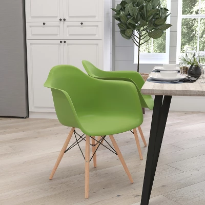 Merrick Lane Polypropylene Accent Chair With Gently Curved Arms And Metal Braced Wooden Legs 1 Merrick Lane Polypropylene Accent Chair With Gently Curved Arms And Metal Braced Wooden Legs