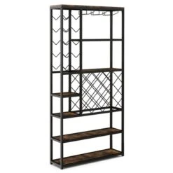 Costway Industrial Wine Rack Multi-purpose Freestanding Bakers Rack With Glass Holder 17 Costway Industrial Wine Rack Multi-purpose Freestanding Bakers Rack With Glass Holder -Living Space Shop GUEST 4b7a7383 e540 4e0f 90bf 4fe41b51ffdb