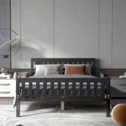 Costway Full Wood Platform Bed With Headboard And Footboard Mattress Foundation 11 Costway Full Wood Platform Bed With Headboard And Footboard Mattress Foundation -Living Space Shop GUEST 4bd8f615 d082 497e 9c52 43b789f534f2