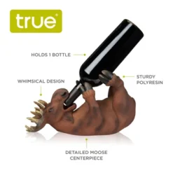 True Mischievous Moose Polyresin Wine Bottle Holder Set Of 1, Brown, Holds 1 Standard Wine Bottle, Brown Finish 8 True Mischievous Moose Polyresin Wine Bottle Holder Set Of 1, Brown, Holds 1 Standard Wine Bottle, Brown Finish -Living Space Shop GUEST 4be0e06a 1e59 4beb 970f 01d5e884a1f9