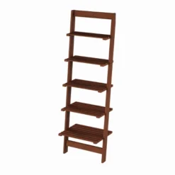 Hastings Home 5-Tier Wooden Ladder-Style Bookcase, Walnut Finish 9 Hastings Home 5-Tier Wooden Ladder-Style Bookcase, Walnut Finish -Living Space Shop GUEST 4bee998f 7eea 4b06 9f42 7233dee59879