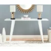 Manny Retro Mid Century Lacquer Console - White - Safavieh