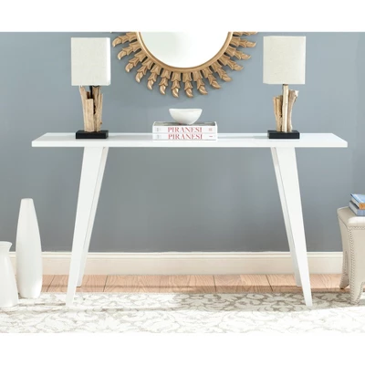 Manny Retro Mid Century Lacquer Console - White - Safavieh 1 Manny Retro Mid Century Lacquer Console - White - Safavieh
