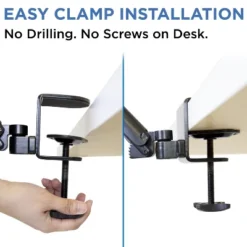 Mount-It! Height Adjustable Arm Rest For Desk | Ergonomic Computer Desk Arm | Full Motion Elbow Support W/ Clamp-On Base | Steel Construction | Black -Living Space Shop GUEST 4c515bc1 aaad 45fd b452 68b6ce774bd8