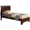 West Haven Twin Wood Sleigh Bed In Cappuccino (Brown) - Alpine Furniture