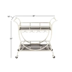 Modern 2 Tier Cart Silver - Olivia & May -Living Space Shop GUEST 4cd1e65b 3c59 4722 bf91 0e4102fa4f26