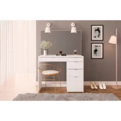 Linden Vanity With Mirror White - Polifurniture -Living Space Shop GUEST 4ceba655 1d57 4304 be6b 13415846f673